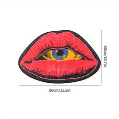 1pc Soft and Non-Slip Lips Shaped Bath Rug - Absorbent and Machine Washable for Home, Living Room, Kitchen, and Bathroom, Bathroom Decor, Bathroom Accessory