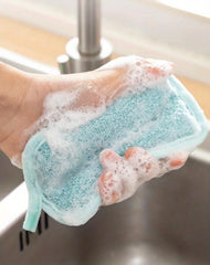 3/6/12pcs Dish Cloths Sponge With Hanging Loop, Multi Purpose Cleaning Sponge For Tableware, Dishwashing Towels, Double Sided Cleaning Sponge, Scrubbing Magic Sponge, Scouring Pads, Cleaning Tools, Kitchen Accessories