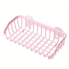1pc Multi-functional Suction Cup Dishwashing Sponge Rack, Hanging Storage Rack, Draining Rack, Sink Rack, Kitchen Accessories