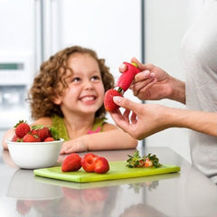 1pc Stainless Steel Strawberry Huller and Tomato Corer - Ergonomic Easy Grip, Durable ABS Handle, Kitchen Gadget for Efficient Fruit Stem Removal, Tomato Coring Device | Functional Kitchen Tool | Durable Kitchenware