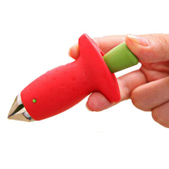 1pc Stainless Steel Strawberry Huller and Tomato Corer - Ergonomic Easy Grip, Durable ABS Handle, Kitchen Gadget for Efficient Fruit Stem Removal, Tomato Coring Device | Functional Kitchen Tool | Durable Kitchenware