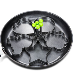 Set Of 5 Stainless Steel Fried Egg Molds, Kitchen Diy Egg Fryer, Love Frying Eggs, Egg Rolled Egg Model, Fried Egg Pancake Fryer
