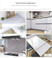 Extra Thick Vinyl Self-Adhesive Wallpaper, Waterproof and Oil Proof, Removable Peel and Stick Wall Stickers for Bathroom and Kitchen, Brick Stone Wood Pattern, Random Matc