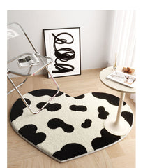 1pc Cute Heart Shaped Non-Slip Rugs for Girls Bedroom, Living Room, Bathroom, Kitchen, and Hallway - Soft and Thickened Area Rugs with Cartoon Design - Perfect Bathroom Accessories and Home Decor