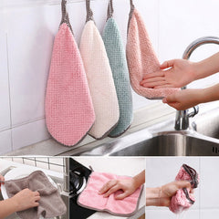 5-Pack Ultra-Absorbent Microfiber Kitchen Towels - Non-Stick, Oil-Resistant, Quick-Drying, and Durable Dish Cloths for Toilet and Daily Cleaning - Soft, Lint-Free, and Easy to Clean
