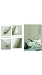 STELLALHUO Textured Vinyl Peel & Stick Wallpaper - Easy Apply & Remove, Waterproof Contact Paper for Kitchen Cabinets, Living Room Walls & More - Seamless DIY Decor Upgrade