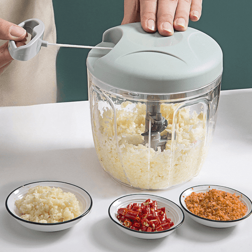 1pc Multi-Function Vegetable Chopper and Garlic Press - Manual Food Cutter & Crusher for Kitchen Efficiency