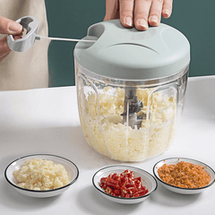 1pc Multi-Function Vegetable Chopper and Garlic Press - Manual Food Cutter & Crusher for Kitchen Efficiency