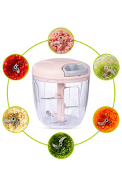 1pc Multi-Function Vegetable Chopper and Garlic Press - Manual Food Cutter & Crusher for Kitchen Efficiency