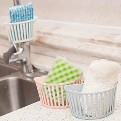 1pc Multi-functional Suction Cup Dishwashing Sponge Rack, Hanging Storage Rack, Draining Rack, Sink Rack, Kitchen Accessories