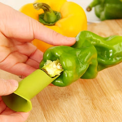 2pcs, Pepper Corer, Pepper Seed Remover, Plastic Chili Corer Remover, Household Pepper Seed Remover, Multifunctional Kitchen Jalapeno Seed Remover, Kitchen Tools