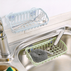 1pc Multi-functional Suction Cup Dishwashing Sponge Rack, Hanging Storage Rack, Draining Rack, Sink Rack, Kitchen Accessories