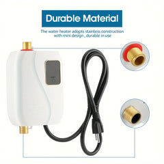 1pc Instant Hot Water Heater - Constant Temperature, Energy-Efficient, 110V 3000W Electric Heating for Kitchen and Bathroom - Compact, Space-Saving Design, Easy Installation, and Safe Operation