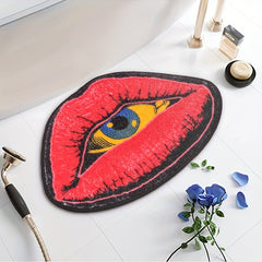 1pc Soft and Non-Slip Lips Shaped Bath Rug - Absorbent and Machine Washable for Home, Living Room, Kitchen, and Bathroom, Bathroom Decor, Bathroom Accessory