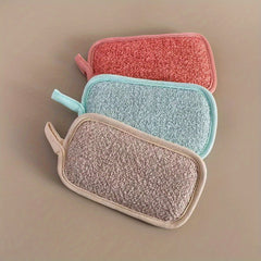 3/6/12pcs Dish Cloths Sponge With Hanging Loop, Multi Purpose Cleaning Sponge For Tableware, Dishwashing Towels, Double Sided Cleaning Sponge, Scrubbing Magic Sponge, Scouring Pads, Cleaning Tools, Kitchen Accessories