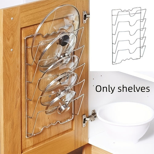 Multifunctional Kitchen Pot And Lid Rack Wall-mounted Storage Rack Cutting Board Storage Rack