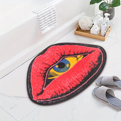 1pc Soft and Non-Slip Lips Shaped Bath Rug - Absorbent and Machine Washable for Home, Living Room, Kitchen, and Bathroom, Bathroom Decor, Bathroom Accessory