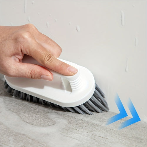 1pc, V-type Cleaning Brush, Suitable For Corner Window Corners And Wall Joints, Multifunctional Cleaning Shower Scrubber, Durable Bristles For Cleaning Bathroom, Tile, Kitchen, Floor, Bathtub