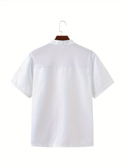 Chef Work Clothes, Men's Short Sleeve Hotel Restaurant Baking Clothing - Breathable & Durable Fabric - For Chefs, Cooks & Restaurant Staff - Perfect for Kitchen Work & Baking