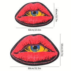1pc Soft and Non-Slip Lips Shaped Bath Rug - Absorbent and Machine Washable for Home, Living Room, Kitchen, and Bathroom, Bathroom Decor, Bathroom Accessory