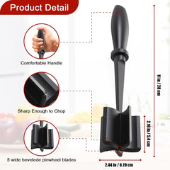 [Manual Meat Shredder] PANCERKA Manual Meat Shredder & Pulverizer | Heat-Resistant Polypropylene, Non-Stick Surface, Ergonomic Handle, Dual Interchangeable Blades for Beef, Turkey, BBQ, Stovetop Use, Kitchen Gadgets, Durable