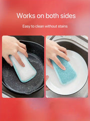 3/6/12pcs Dish Cloths Sponge With Hanging Loop, Multi Purpose Cleaning Sponge For Tableware, Dishwashing Towels, Double Sided Cleaning Sponge, Scrubbing Magic Sponge, Scouring Pads, Cleaning Tools, Kitchen Accessories