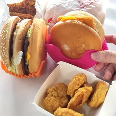 1pc/4pcs Reusable Expandable Hamburger Rack, Silicone Rack, Hamburger Tool Rack, Storage Rack, Kitchen Storage Box Use this expandable silicone burger rack to make delicious burgers easier!