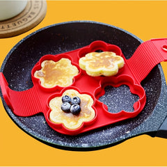 1pc Premium Non-Stick Egg Pancake Ring Mold - Easy Cooking, Fried, Poached, Omelet Maker - Silicone Egg Cooker, Heat Resistant, Durable, Kitchen Baking Essential