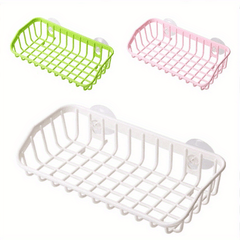 1pc Multi-functional Suction Cup Dishwashing Sponge Rack, Hanging Storage Rack, Draining Rack, Sink Rack, Kitchen Accessories