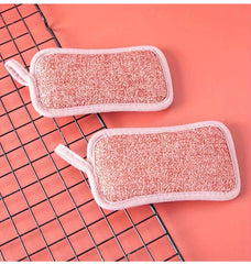 3/6/12pcs Dish Cloths Sponge With Hanging Loop, Multi Purpose Cleaning Sponge For Tableware, Dishwashing Towels, Double Sided Cleaning Sponge, Scrubbing Magic Sponge, Scouring Pads, Cleaning Tools, Kitchen Accessories
