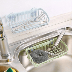 1pc Multi-functional Suction Cup Dishwashing Sponge Rack, Hanging Storage Rack, Draining Rack, Sink Rack, Kitchen Accessories