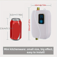 1pc Instant Hot Water Heater - Constant Temperature, Energy-Efficient, 110V 3000W Electric Heating for Kitchen and Bathroom - Compact, Space-Saving Design, Easy Installation, and Safe Operation