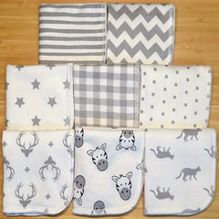 8Pack Soft & Absorbent 2-Layer Handkerchief Set - Washcloths & Wash Gloves for Face, Baby, and Kitchen Use - Multi-Purpose, Reusable, and Gentle on Skin - Perfect Gift for Christmas, Halloween, and Thanksgiving Day