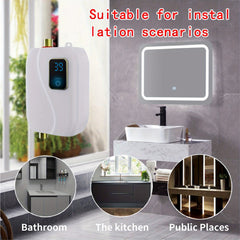 1pc Instant Hot Water Heater - Constant Temperature, Energy-Efficient, 110V 3000W Electric Heating for Kitchen and Bathroom - Compact, Space-Saving Design, Easy Installation, and Safe Operation