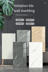 10Pcs Self-adhesive Marble Tiles Sticker Waterproof 30cmx60cm Tiles Floor Stickers PVC Tile  Kitchen Bathroom Wall Sticker