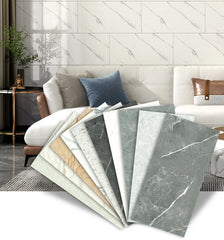 10Pcs Self-adhesive Marble Tiles Sticker Waterproof 30cmx60cm Tiles Floor Stickers PVC Tile  Kitchen Bathroom Wall Sticker