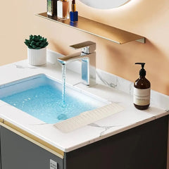 Kitchen Faucet Silicone Mat Bathroom Anti-Slip Sink Drain Mat, Slope Diversion Drainage Mat, Tableware Drying Protection Mat