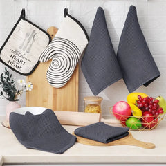 6 Pack 12x12inch Multi Color 100% Cotton Waffle Weave Kitchen Dishcloths,Soft Absorbent Dish Towels, Household Cleaning Cloth