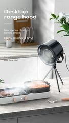 New USB Desktop Mini Range Hoods Portable Exhaust Fan Small Kitchen Hood Extractor Barbecue Large Suction Cooker Hood