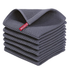 6 Pack 12x12inch Multi Color 100% Cotton Waffle Weave Kitchen Dishcloths,Soft Absorbent Dish Towels, Household Cleaning Cloth