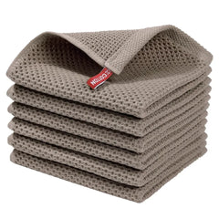 6 Pack 12x12inch Multi Color 100% Cotton Waffle Weave Kitchen Dishcloths,Soft Absorbent Dish Towels, Household Cleaning Cloth
