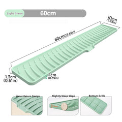 Kitchen Faucet Silicone Mat Bathroom Anti-Slip Sink Drain Mat, Slope Diversion Drainage Mat, Tableware Drying Protection Mat