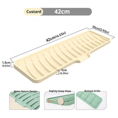 Kitchen Faucet Silicone Mat Bathroom Anti-Slip Sink Drain Mat, Slope Diversion Drainage Mat, Tableware Drying Protection Mat