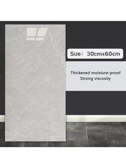 10Pcs Self-adhesive Marble Tiles Sticker Waterproof 30cmx60cm Tiles Floor Stickers PVC Tile  Kitchen Bathroom Wall Sticker
