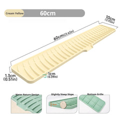 Kitchen Faucet Silicone Mat Bathroom Anti-Slip Sink Drain Mat, Slope Diversion Drainage Mat, Tableware Drying Protection Mat