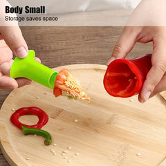 2pcs, Pepper Corer, Pepper Seed Remover, Plastic Chili Corer Remover, Household Pepper Seed Remover, Multifunctional Kitchen Jalapeno Seed Remover, Kitchen Tools
