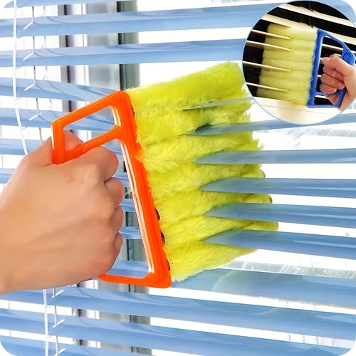 Multi-Functional Window Blind Cleaning Brush, Home Curtain Dust Removal Tool, Plastic Material, No Electricity Needed, Ideal for Living Room, Bedroom, Kitchen, Car, Furniture Use