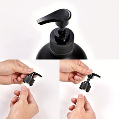Plastic Soap Dispenser Set, Includes Black Hand Soap Dispenser and White Dish Soap Dispenser. Kitchen Soap Dispenser Set Suitable for Black and White Kitchen Decor