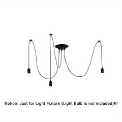Modern Chic Industrial Dining Chandelier - Adjustable DIY Lighting With 3/5/6/8 Heads - Antique Classic Ceiling Spider Lamp Light Pendant - Metal & Glass - For Dining Room, Kitchen, Restaurant - Perfect Gift for Housewarming