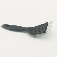 Portable Grill Cleaner - 8in Deep Clean Steel Brush with Plastic Handle | BBQ Accessories for Kitchen